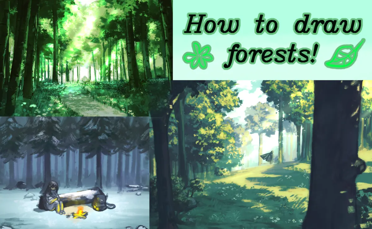 HOW TO DRAW FORESTS ! by ALYEK