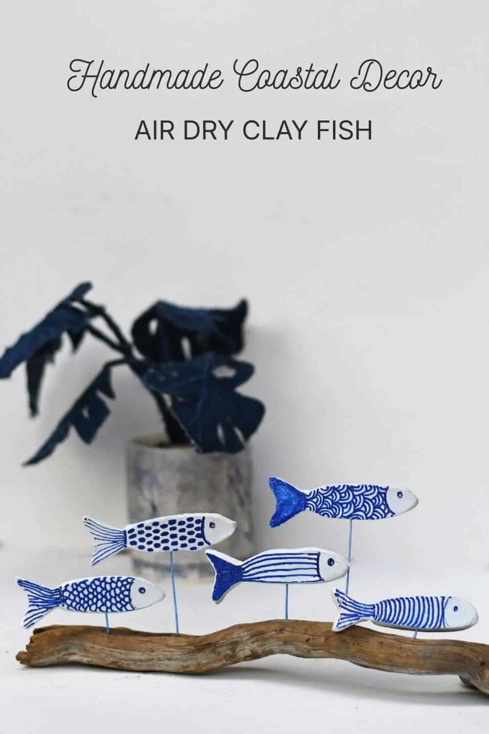 DIY Air Dry Clay Fish For Coastal Home Decor