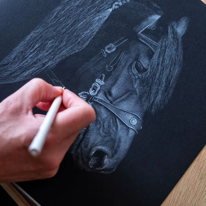 Draw white black paper — image 2