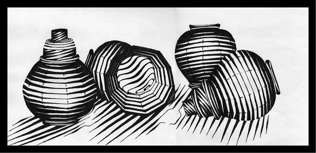 Cross contour drawing — image 2