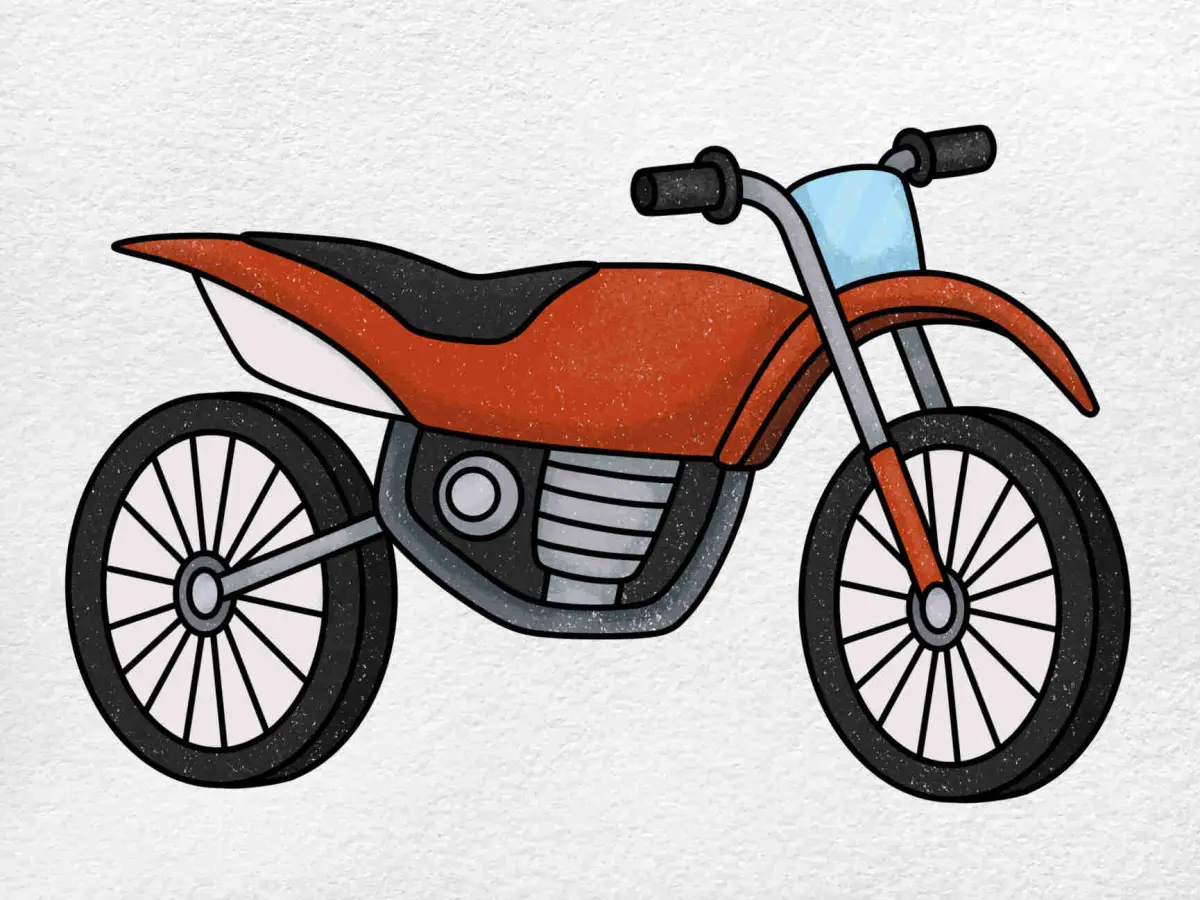 How to Draw a Motorbike