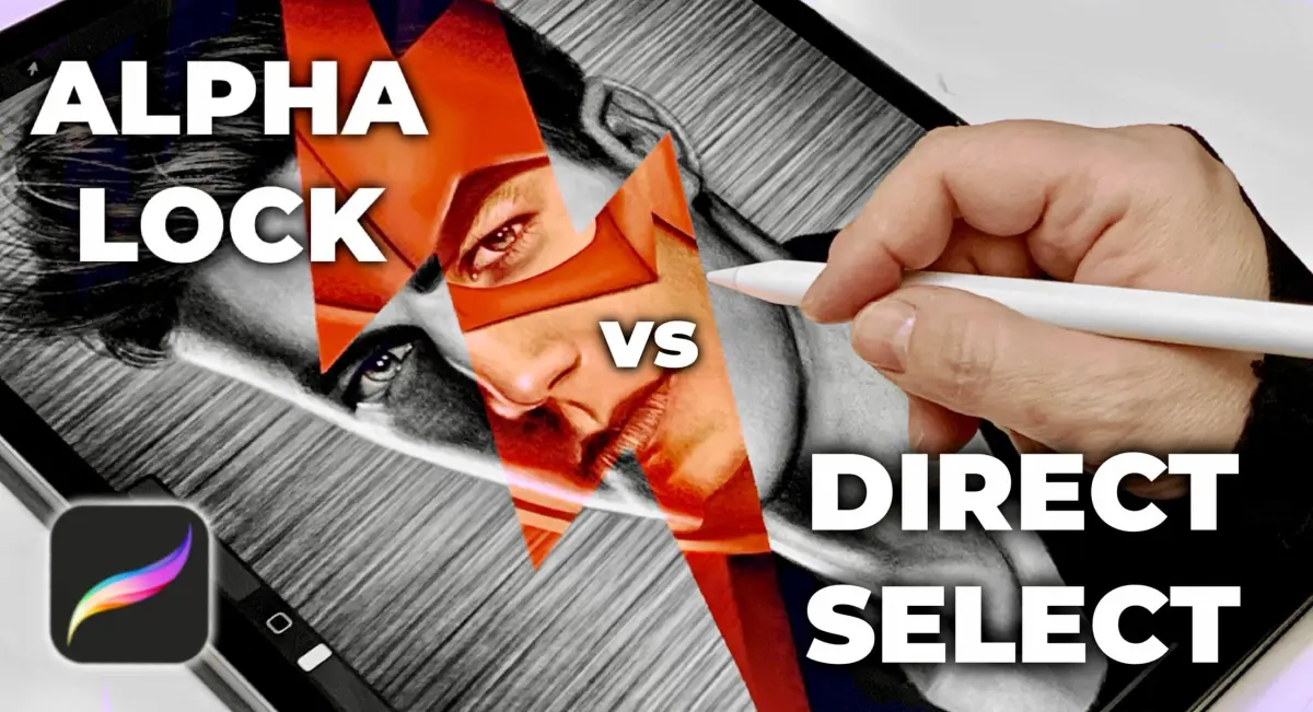 Alpha Lock vs Direct Select in Procreate