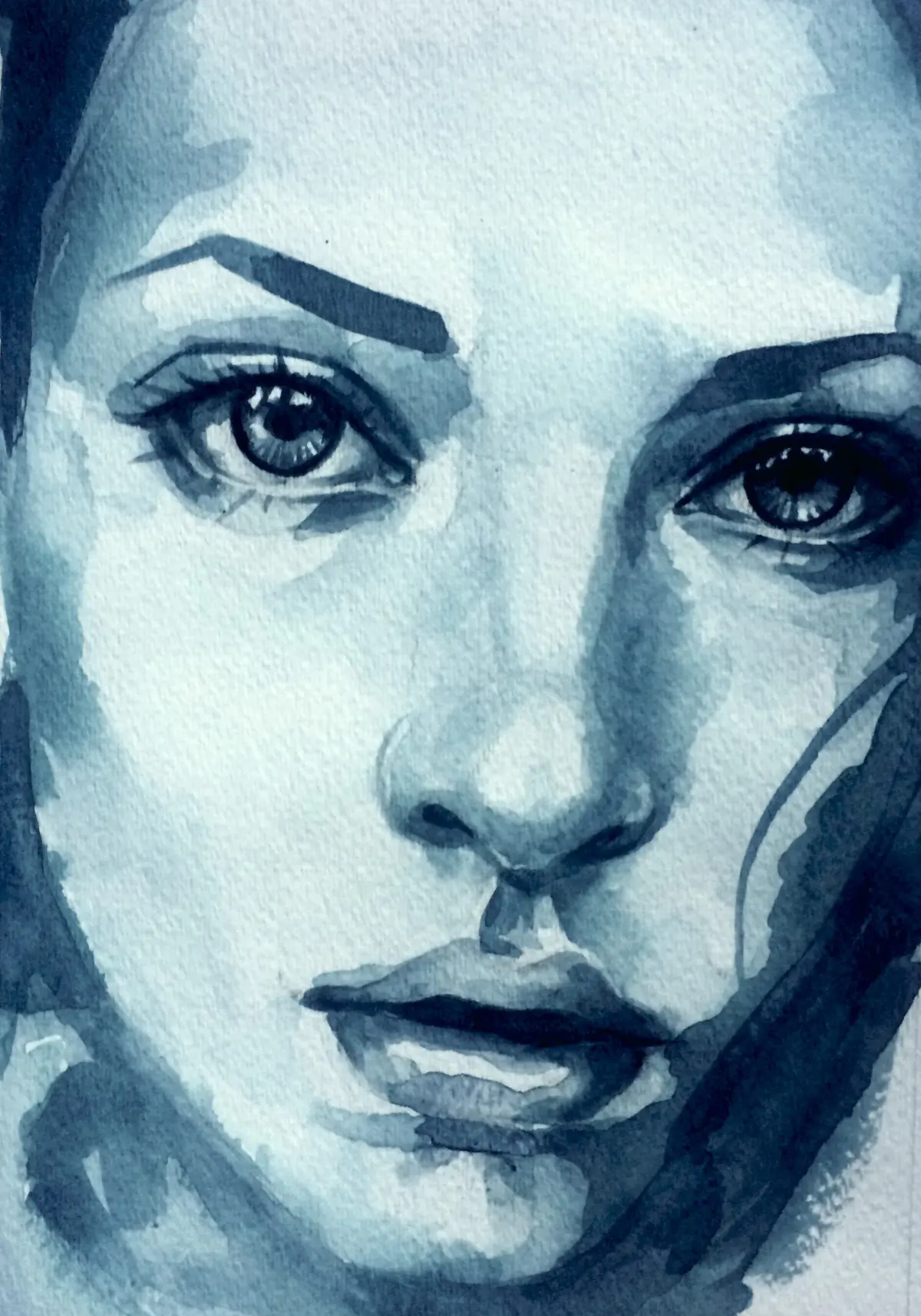 ACRYLIC PORTRAITS, WATERCOLOR STYLE