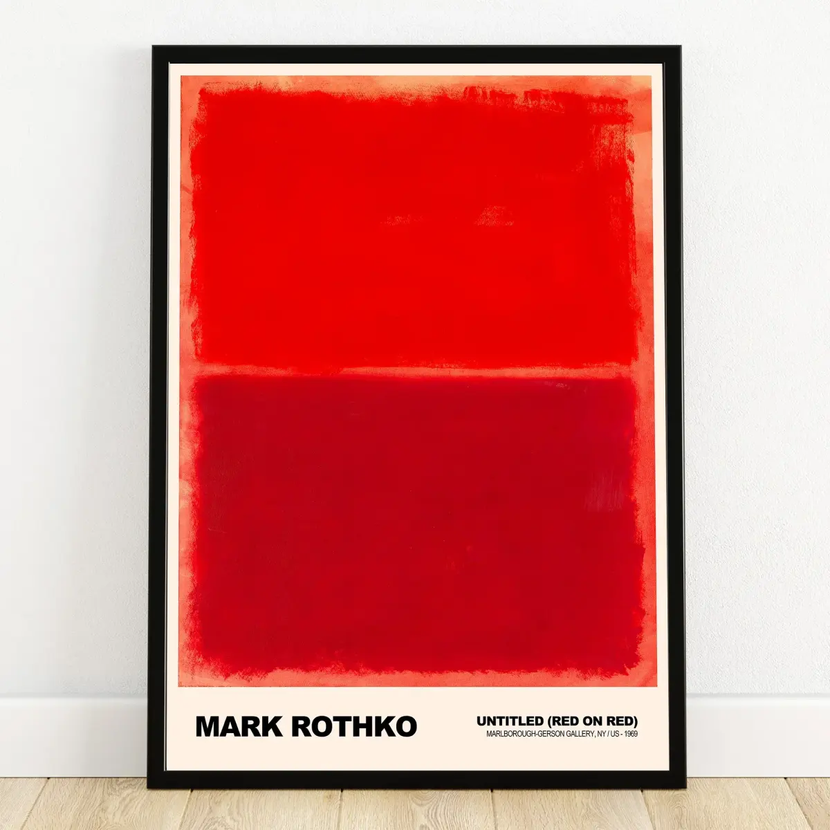 Art Print / A4 (8.3 x 11.7in) / No Frame Mark Rothko Untitled Red on Red 1969 Abstract Art Print Color Field P