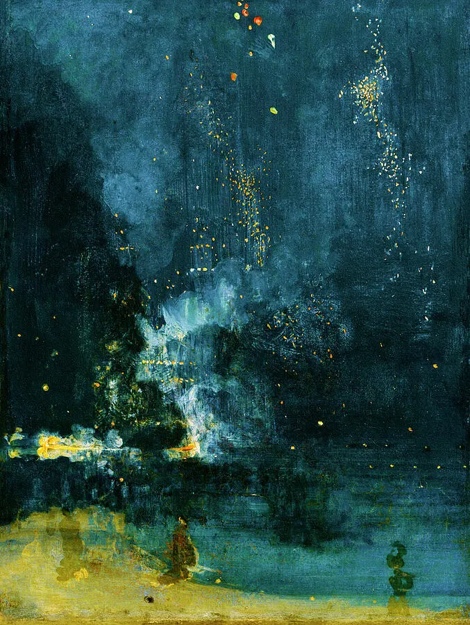Nocturne in Black and Gold The Falling Rocket by James McNeill Whistler 1875 Painting by James abbott mcNeill 