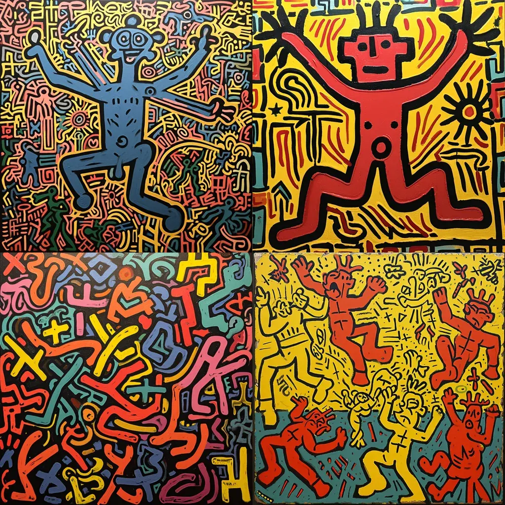 Keith Haring Prompt Style for Midjourney & Stable Diffusion