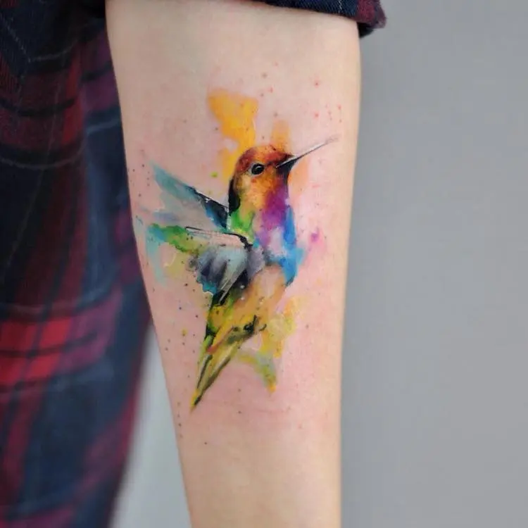 Delicate Watercolor Tattoos Look Like Beautiful Paintings on Skin