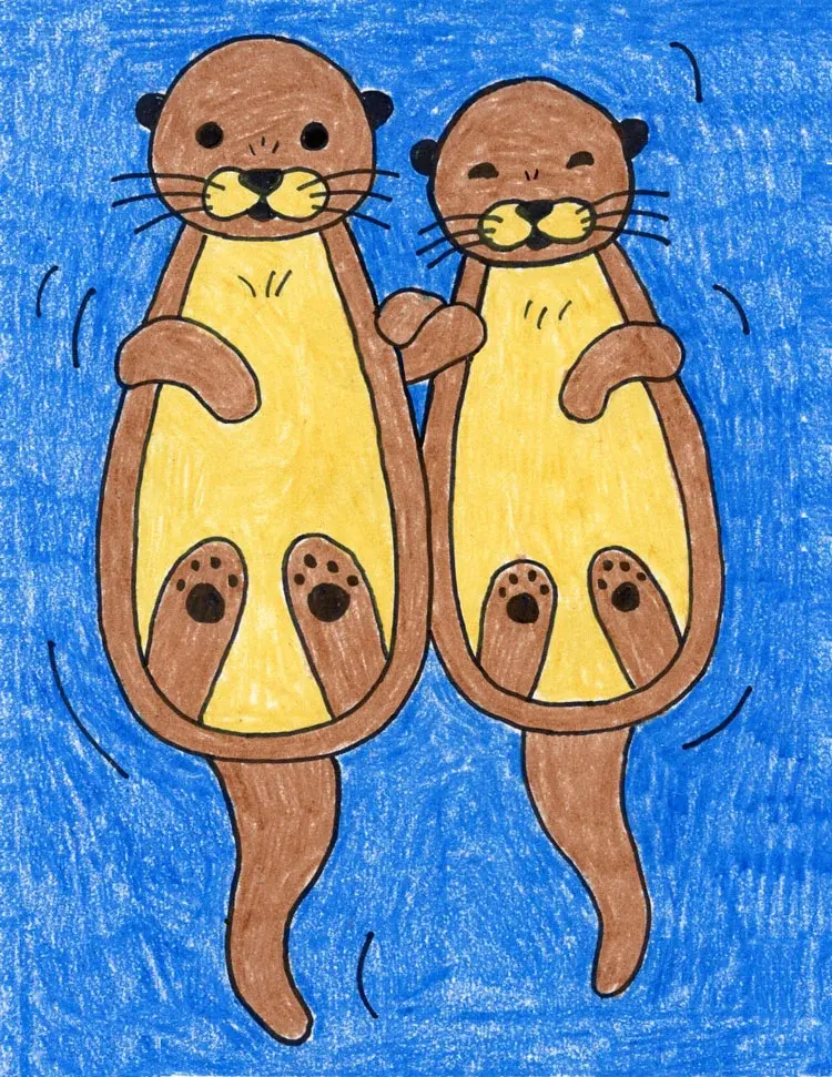 How to Draw a Sea Otter: Easy Step-by-Step Art Lesson for Kids