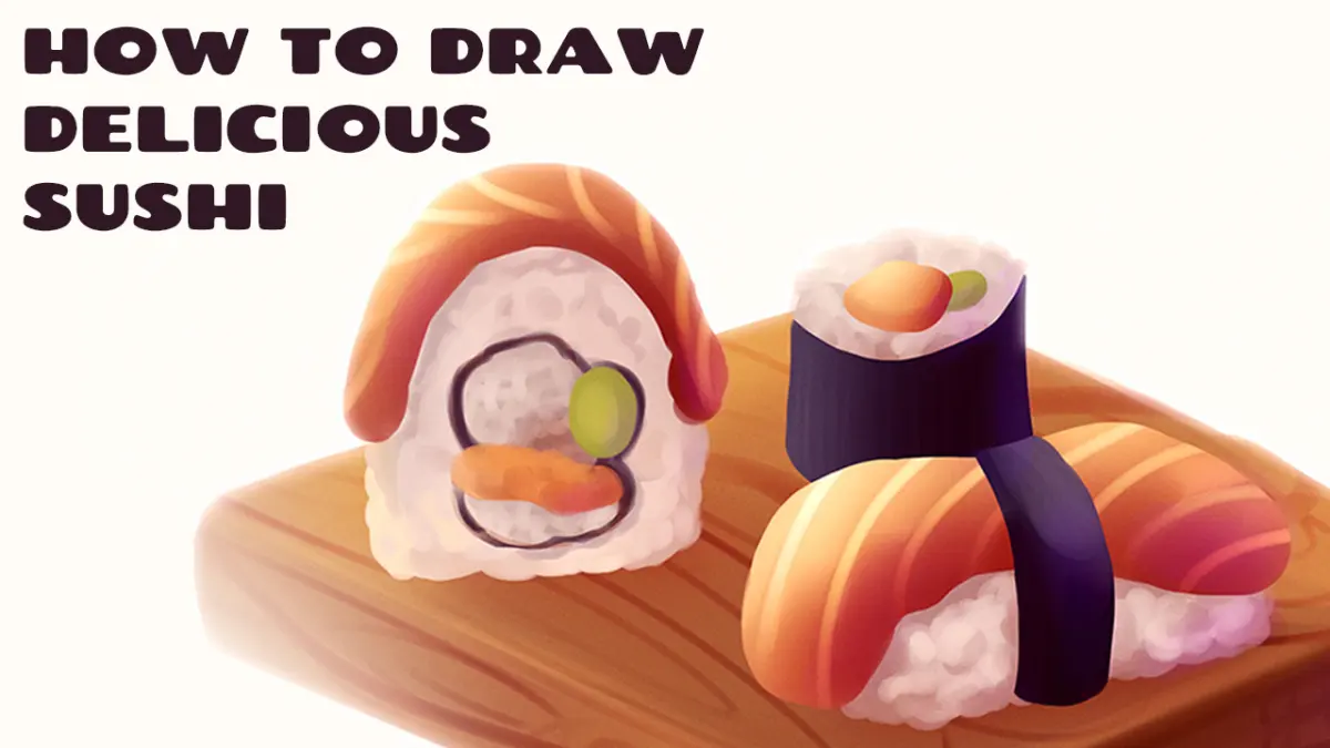 How to Draw Delicious Sushi “Tutorial #3” by TamilVolk