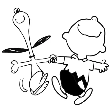 How to Draw Charlie Brown Dancing with Snoopy from Peanuts Comics