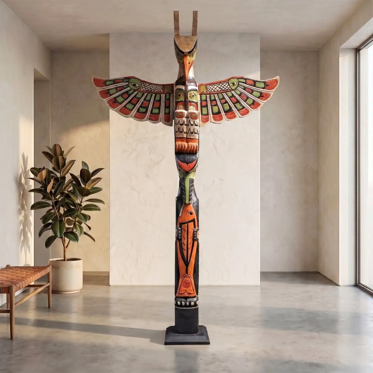 Handcrafted Totem Pole