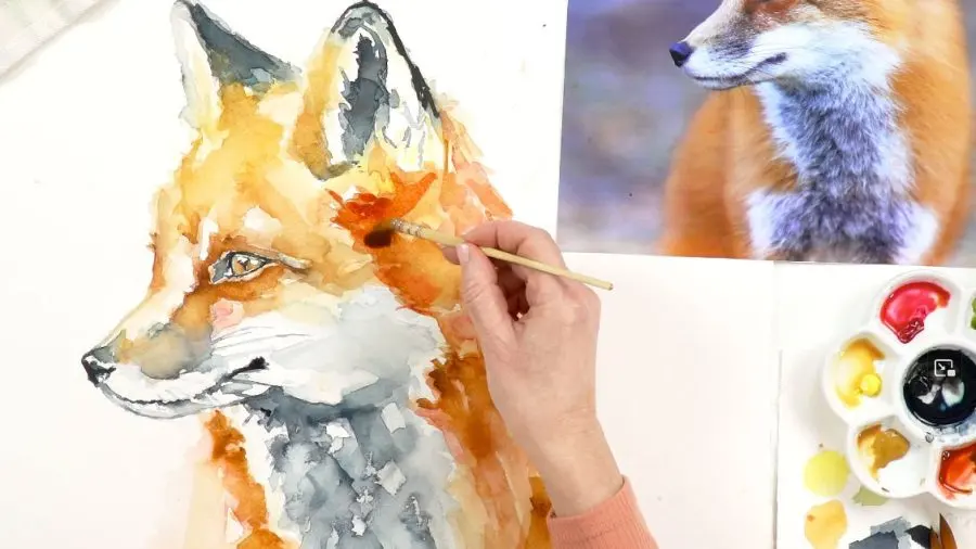 VIDEO] How to paint a loose watercolour fox full of vibrant hues