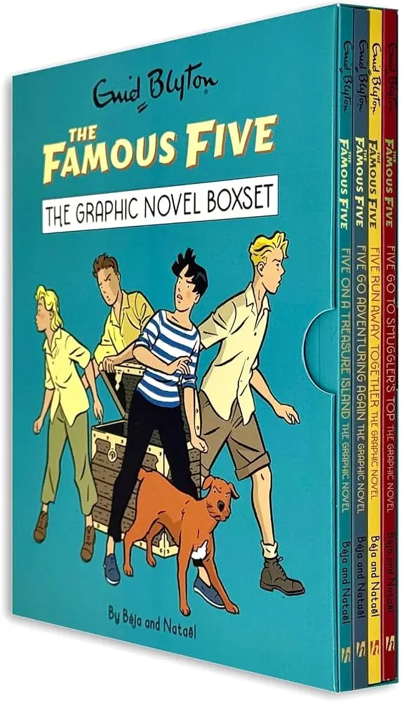 The Famous Five Graphic Novel 4 Books Collection Box Set By Enid Blyton(Five Go to Smuggler's Top, Five Run Aw