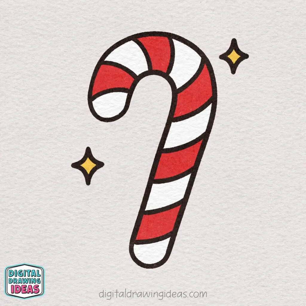 How to Draw a Candy Cane