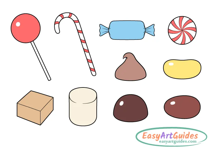 How to Draw Candies & Sweets (10 Ways)