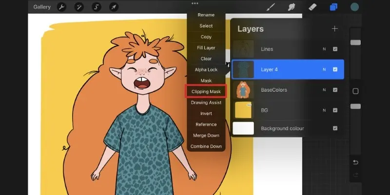 How To Use Clipping Masks In Procreate Step-By-Step