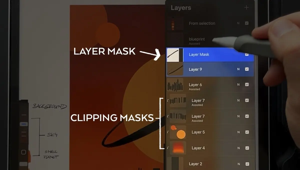 Clipping Mask vs. Layer Mask in Procreate
