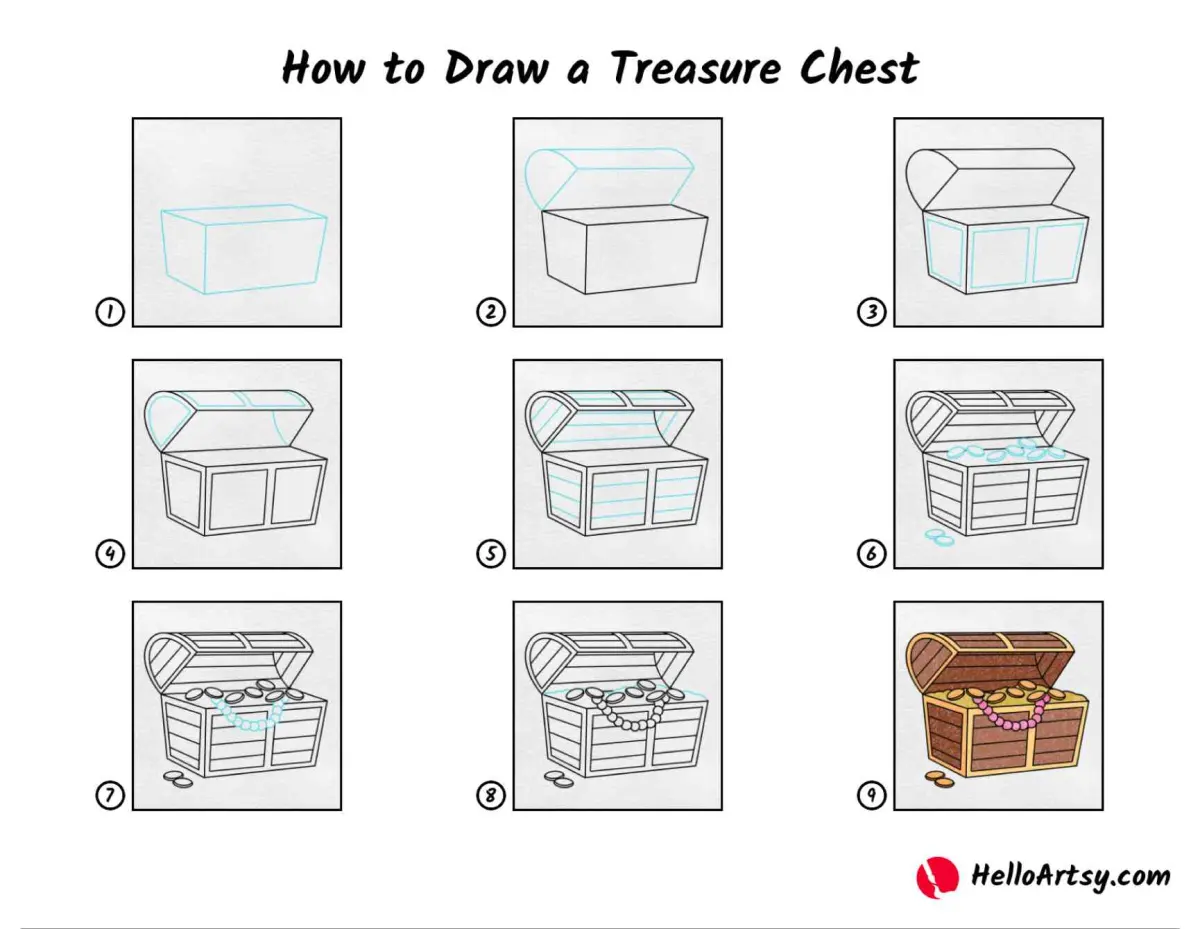 How to Draw a Treasure Chest