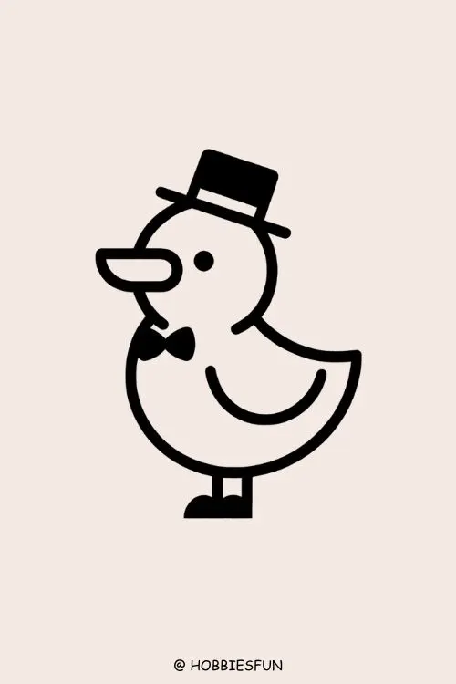 🦆 30+ Easy Cute Duck Drawing Ideas