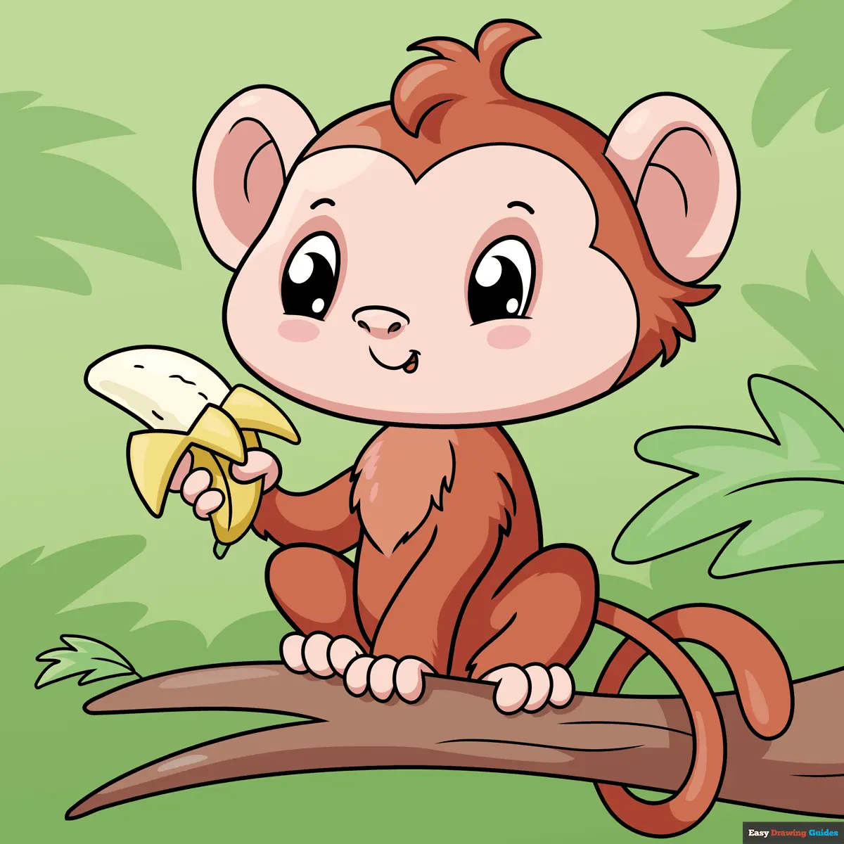 How to Draw a Cute Monkey