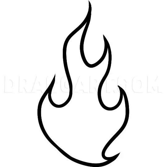 How To Draw Fire For Kids, Drawing, Step by Step, by Dawn