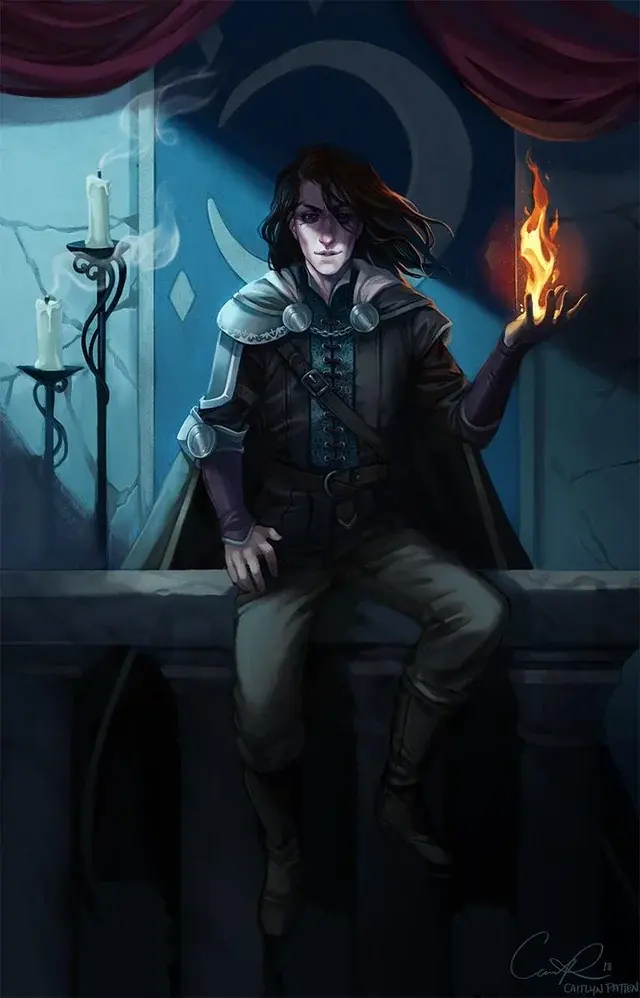 I draw characters from my fantasy novel to get myself pumped to edit. Here's my antagonist!