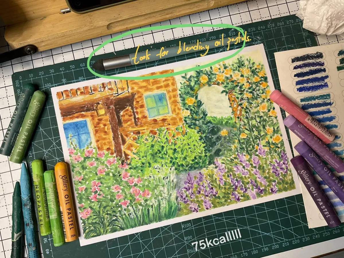 What tools do you use to blend oil pastels?, I use Blending Sponge Pen. 👍🤗