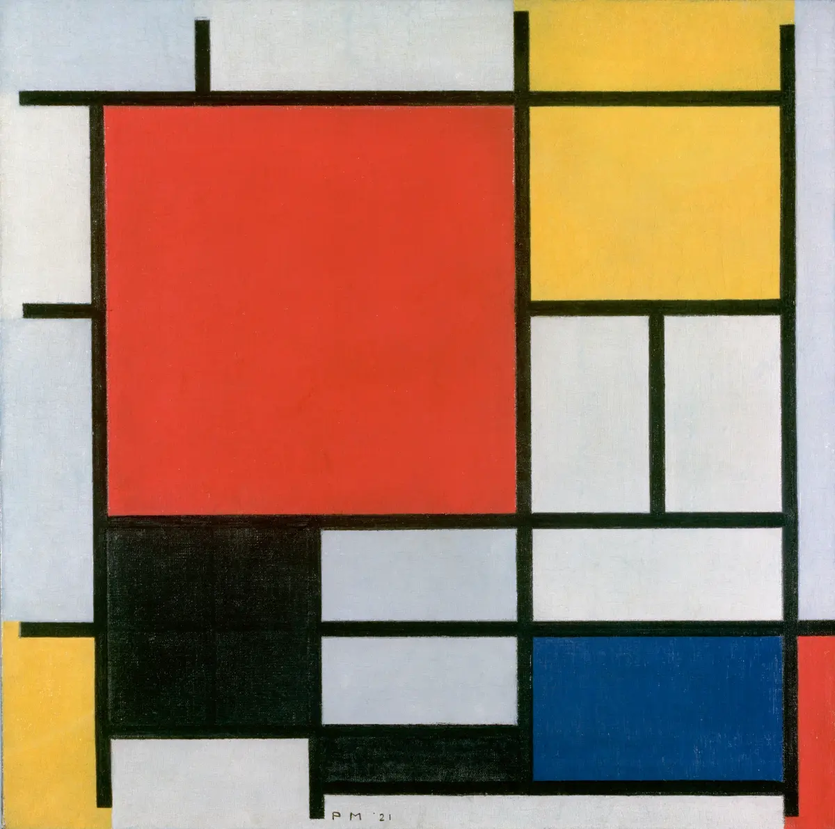 What are the 8 most beautiful abstract paintings by Piet Mondrian?