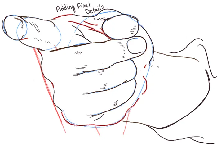How to Draw Hands Pointing at You with Easy Step by Step Drawing Tutorial