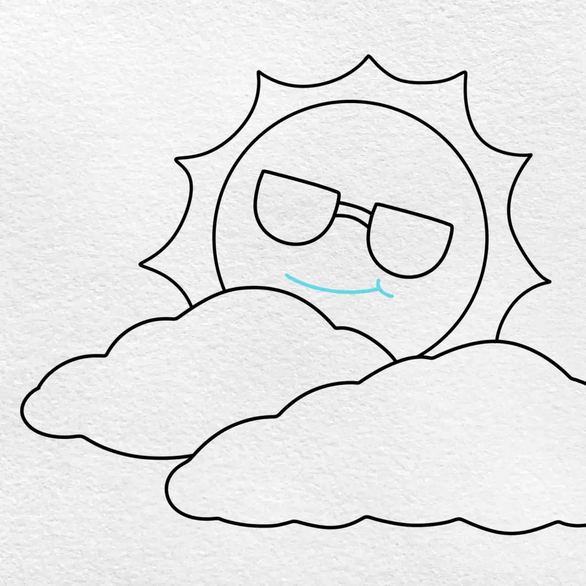 Cartoon Sun Drawing
