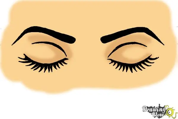 How to Draw Closed Eyes