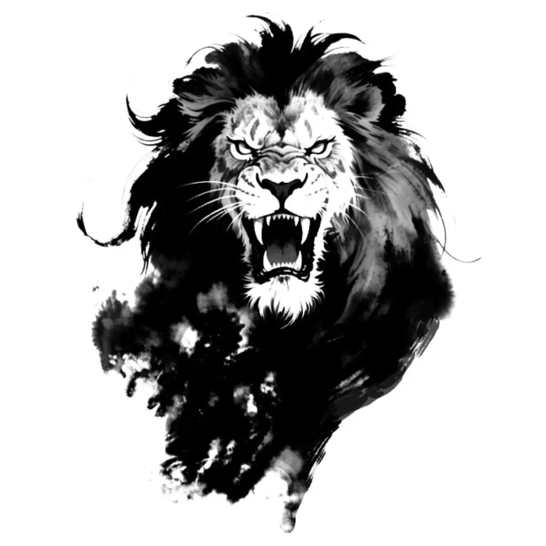 Roaring Lion Temporary Tattoo
