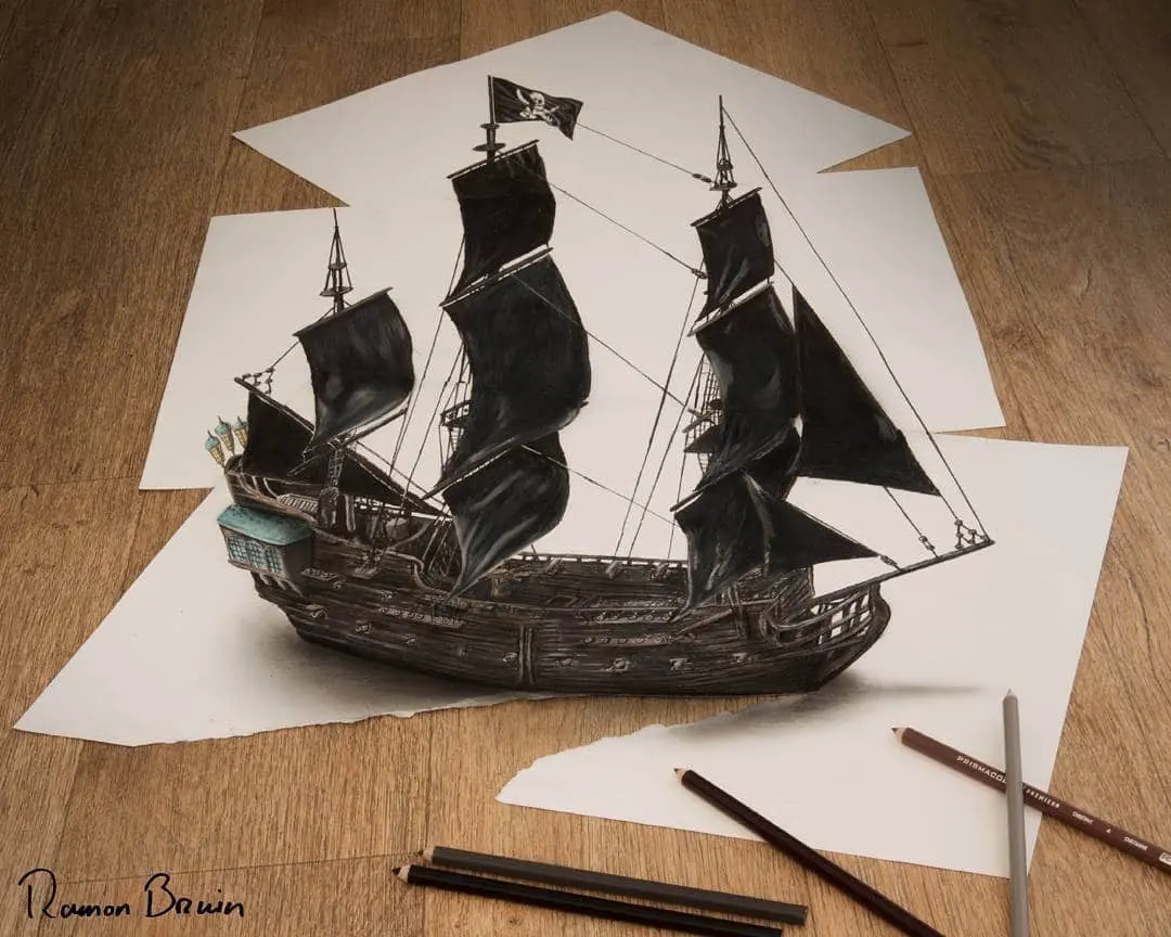 Anamorphic Illusions Transform Ordinary Paper Mind-Bending Artwork