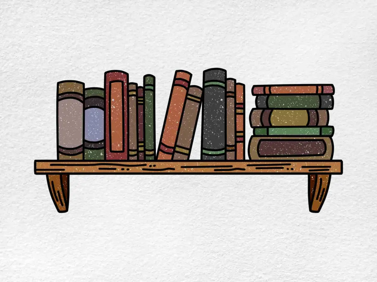 How to Draw a Bookshelf