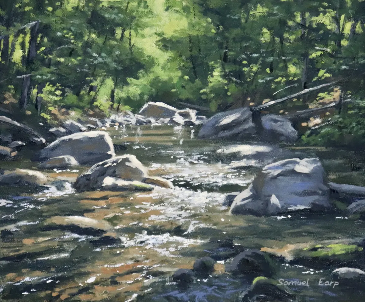 How to Paint a Forest, River Landscape