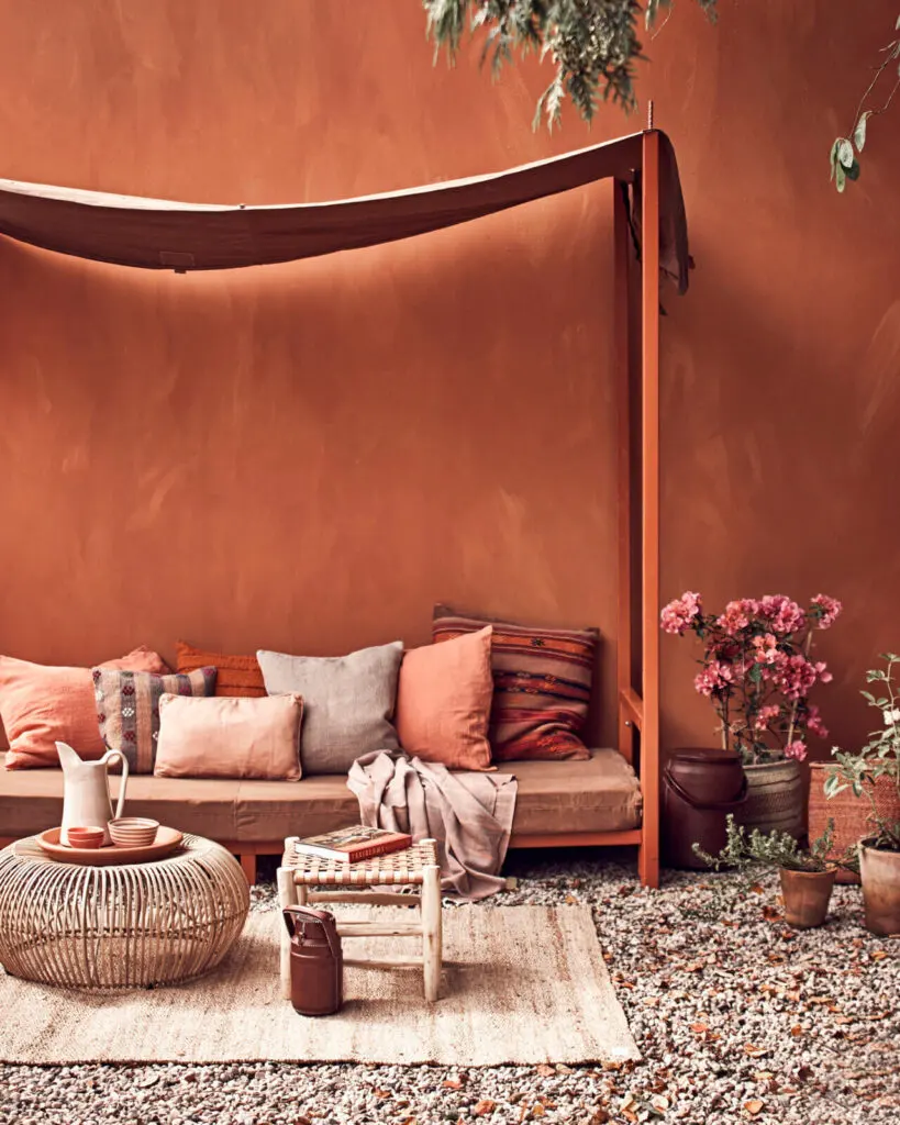 Interiors Decorated with Warm Colors