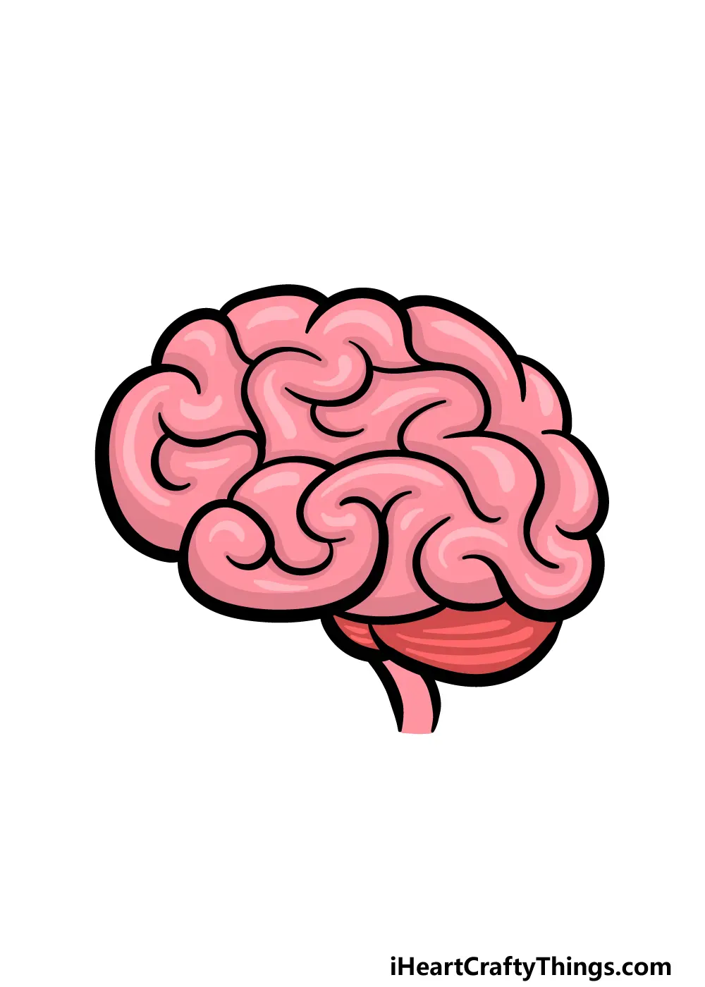 Cartoon Brain Drawing