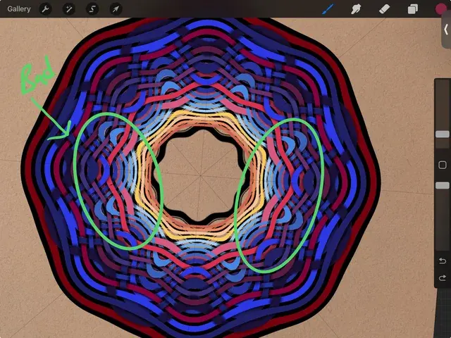 Symmetry tool artifacts. Why does it look good on the right but garbage on the left?