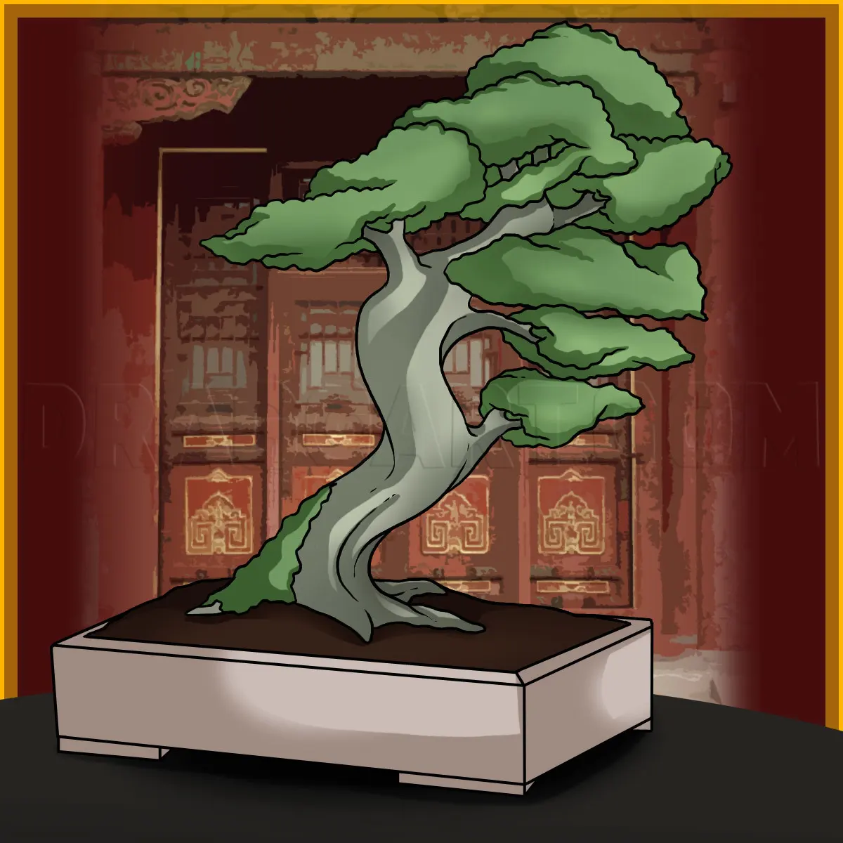 How To Draw A Bonsai Tree, Drawing, Step by Step, by Dawn
