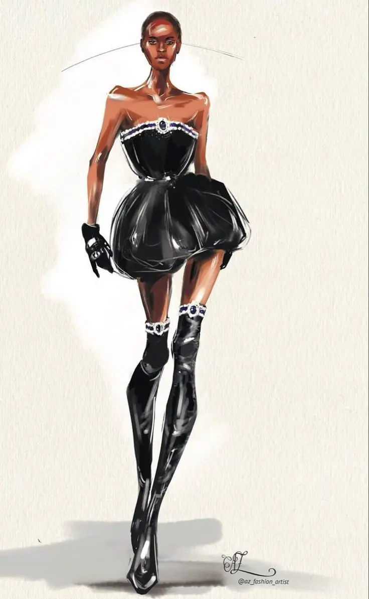 Fashion illustration poses