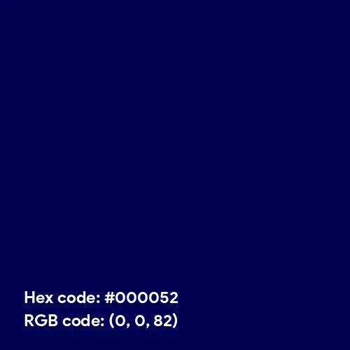 Deep Navy Blue color hex code is #000052