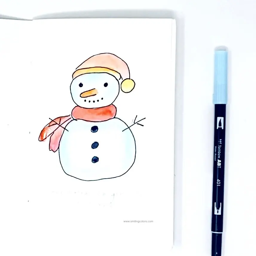 How To Draw A Snowman Easy Step By Step