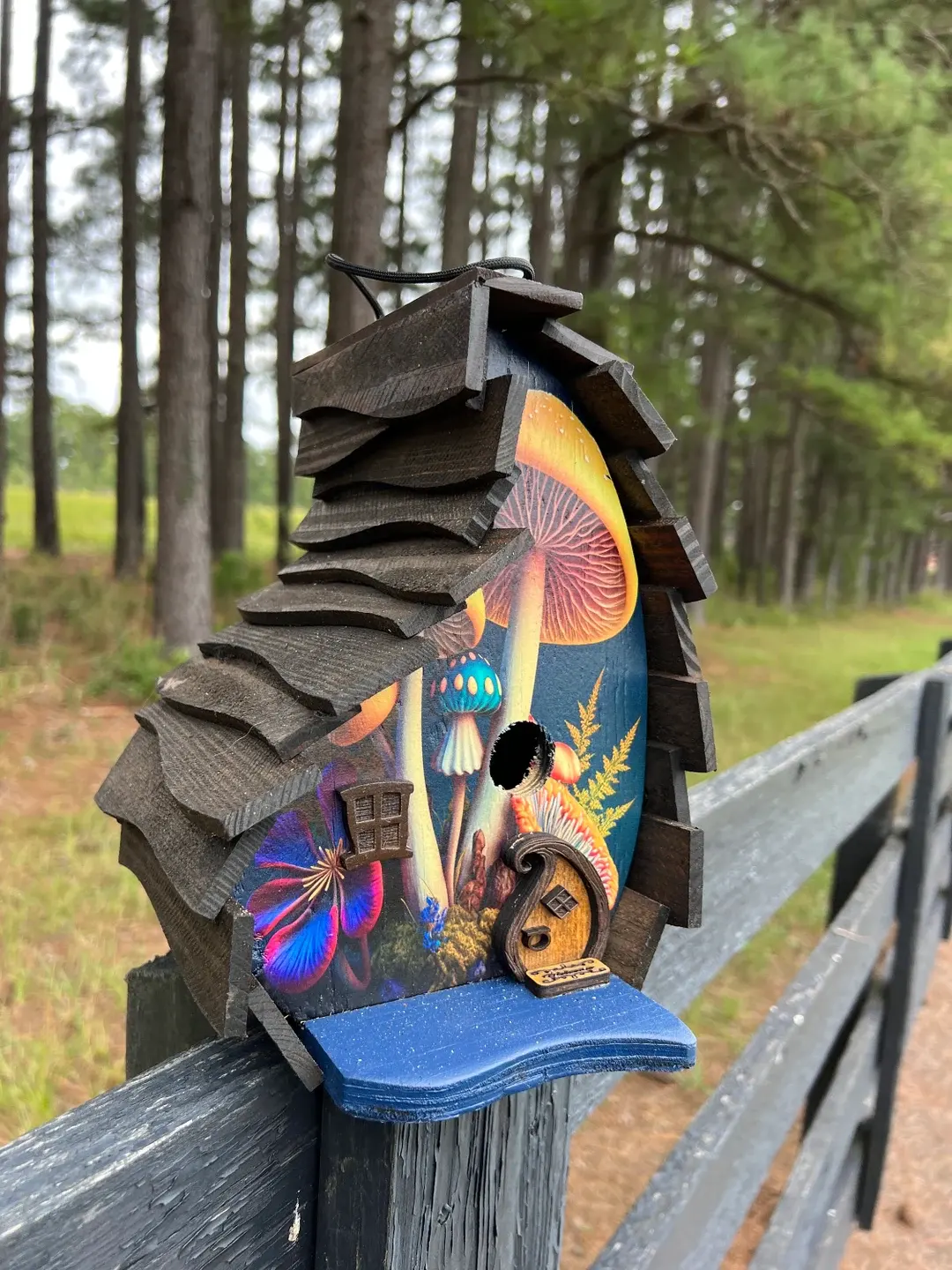 Birdhouse, Funky Birdhouse, Mushroom Birdhouse, Unique Birdhouse, Large Birdhouse, Bird Decor, Yard Decor, Mus