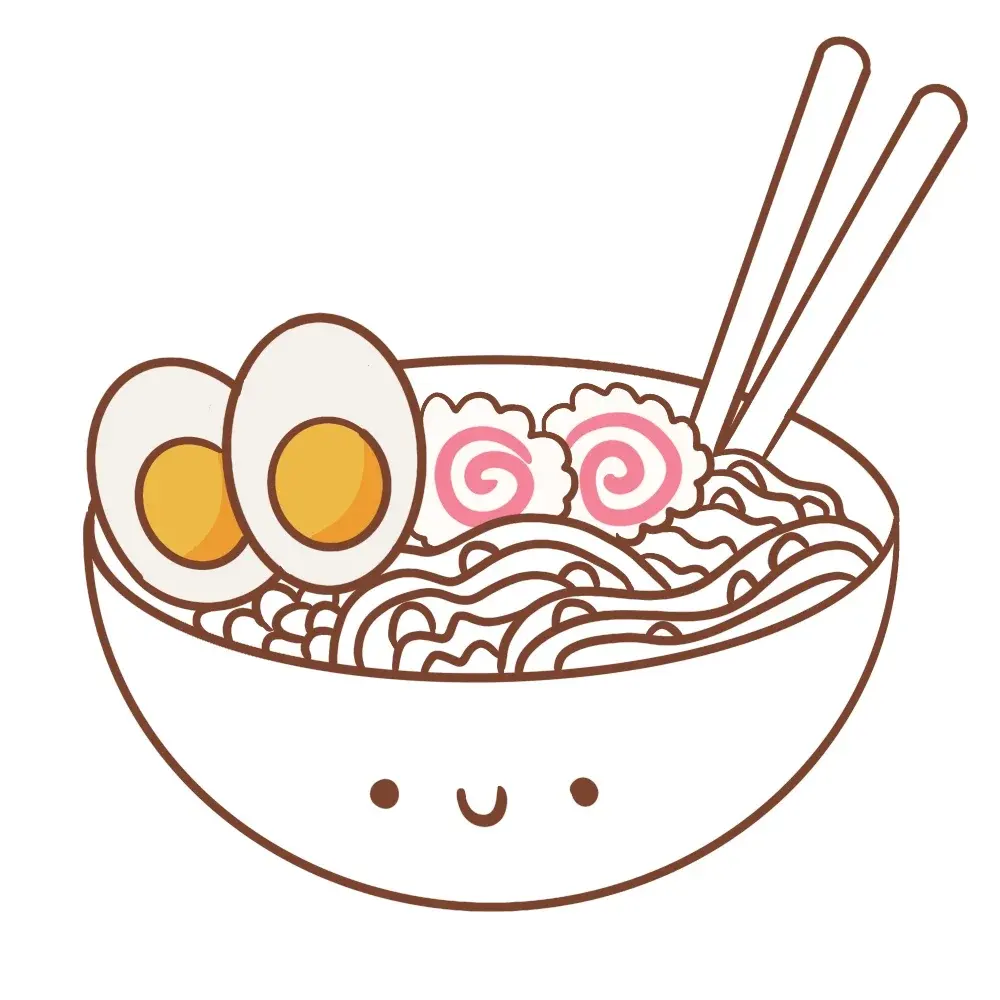 How to Draw Ramen Noodles Step by Step