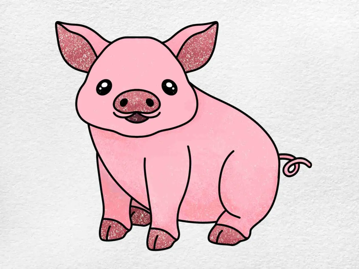 How to Draw a Baby Pig