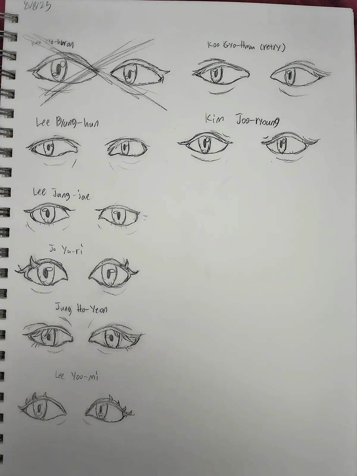 How to better practice drawing Korean eyes?