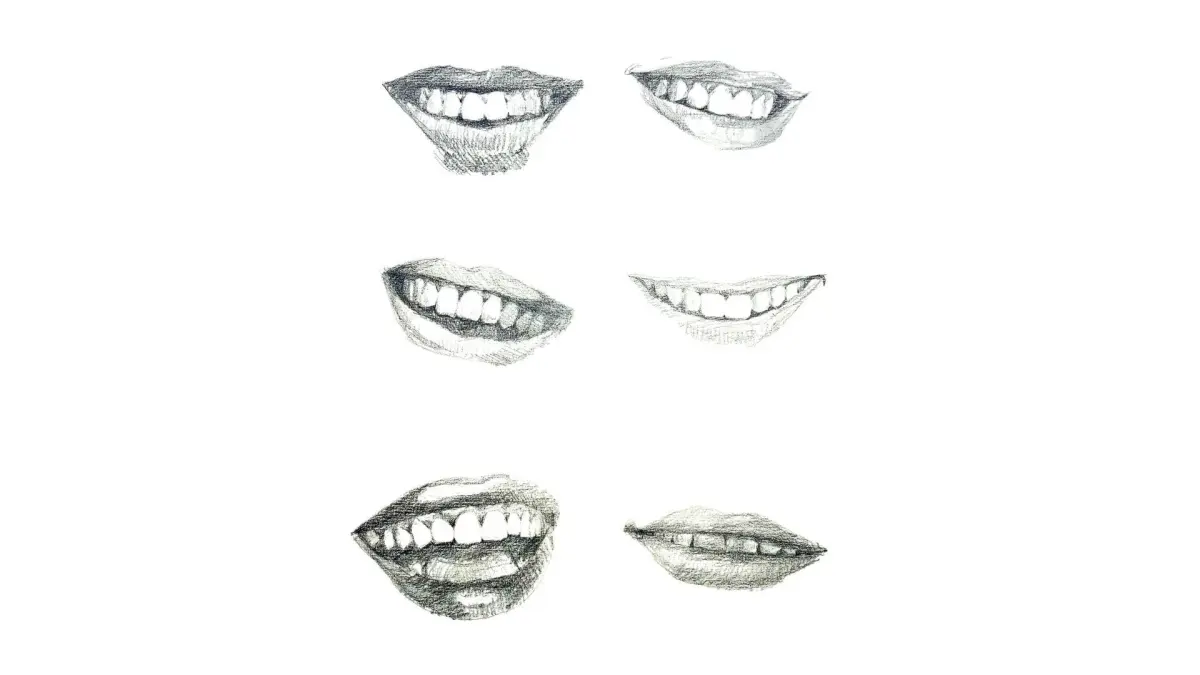 Draw realistic teeth — image 3