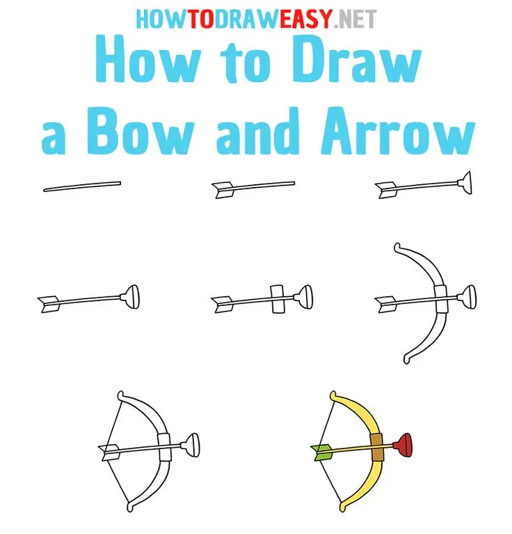 How to Draw a Bow and Arrow Step by Step