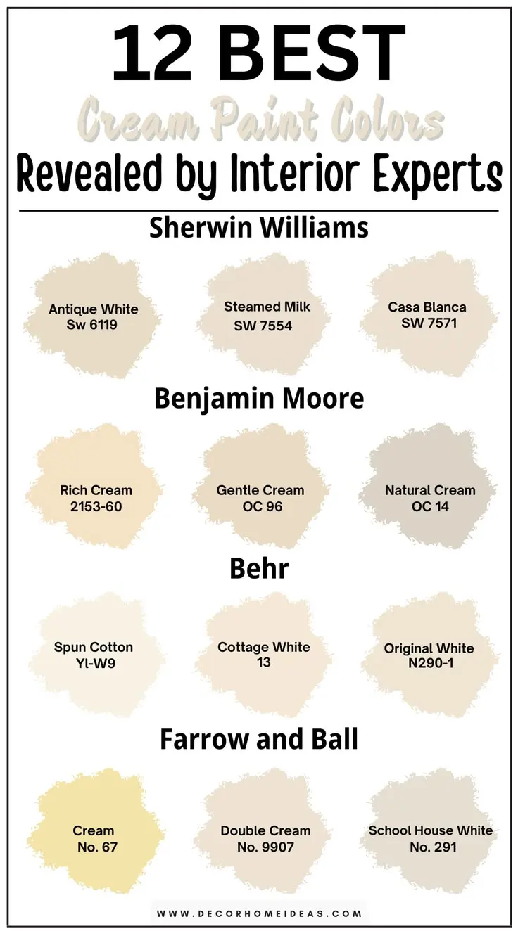 12 Beautiful Warm Cream Paint Colors for a Welcoming, Cozy Home