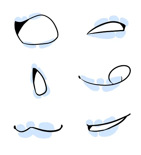 Draw Mouth, Lips, Teeth and More! “Human Bodies #1” by Cheishiru